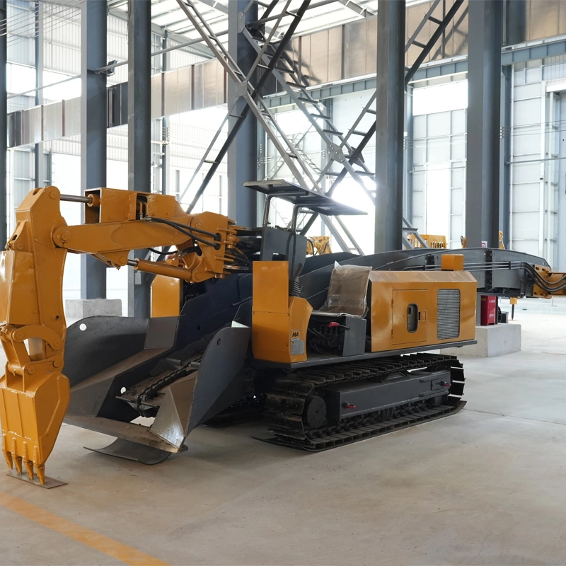 Crawler-type slag raking machine