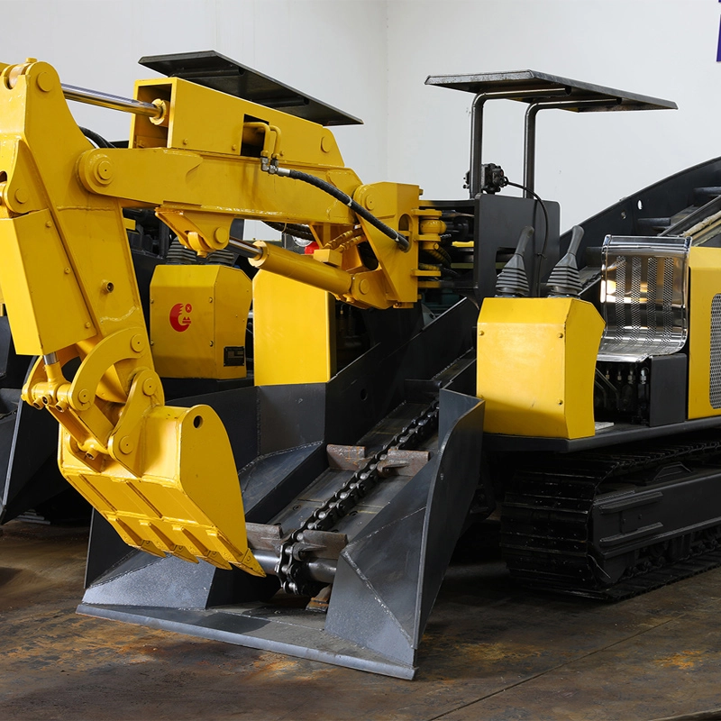 Crawler-type slag raking machine