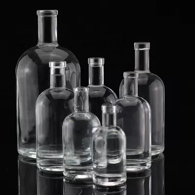 Glass base material vodka glass bottles, different sizes, suitable for breweries