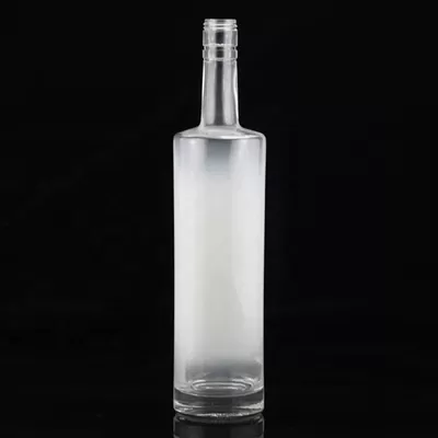 750ml and 500ml glass decal printed vodka bottles with frosted design and base material
