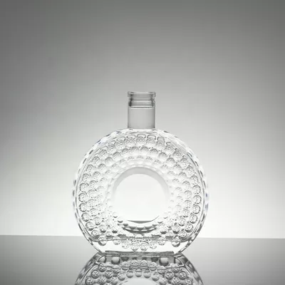 Logo printed glass bottles for vodka and whisky, with screw caps and grenade shapes, personalized custom wine bottles