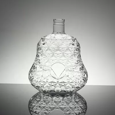 Logo printed glass bottles for vodka and whisky, with screw caps and grenade shapes, personalized custom wine bottles