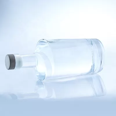 The collar material is a 750ml twisted glass bottle, suitable for transparent or customized use