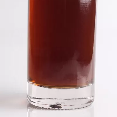 Engraved agave glass bottle, 750 ml 1 liter, round, cork-sealed type